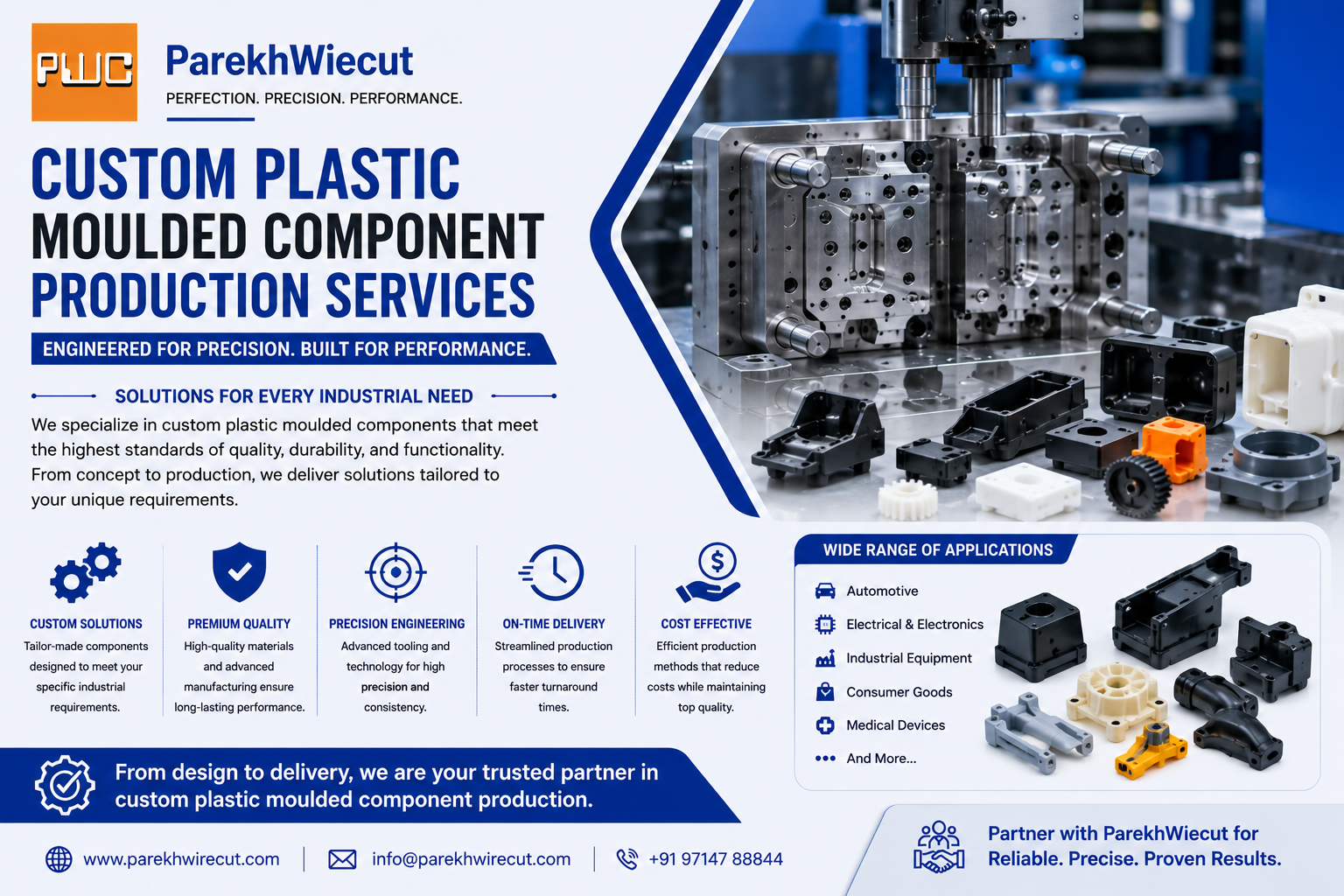 Custom Plastic Moulded Component Production Services for Industrial Needs